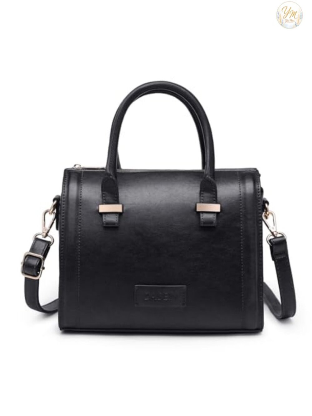 Shiny Patent Faux Leather Barrel Satchel Purse Top Handle Shoulder Bag Women